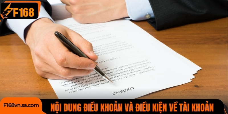 Nội dung điều khoản và điều kiện liên quan tài khoản