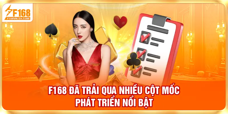 F168 đã trải qua nhiều cột mốc phát triển nổi bật